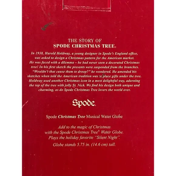 Spode Musical Snow Globe Christmas Tree - Picture 5 of 5